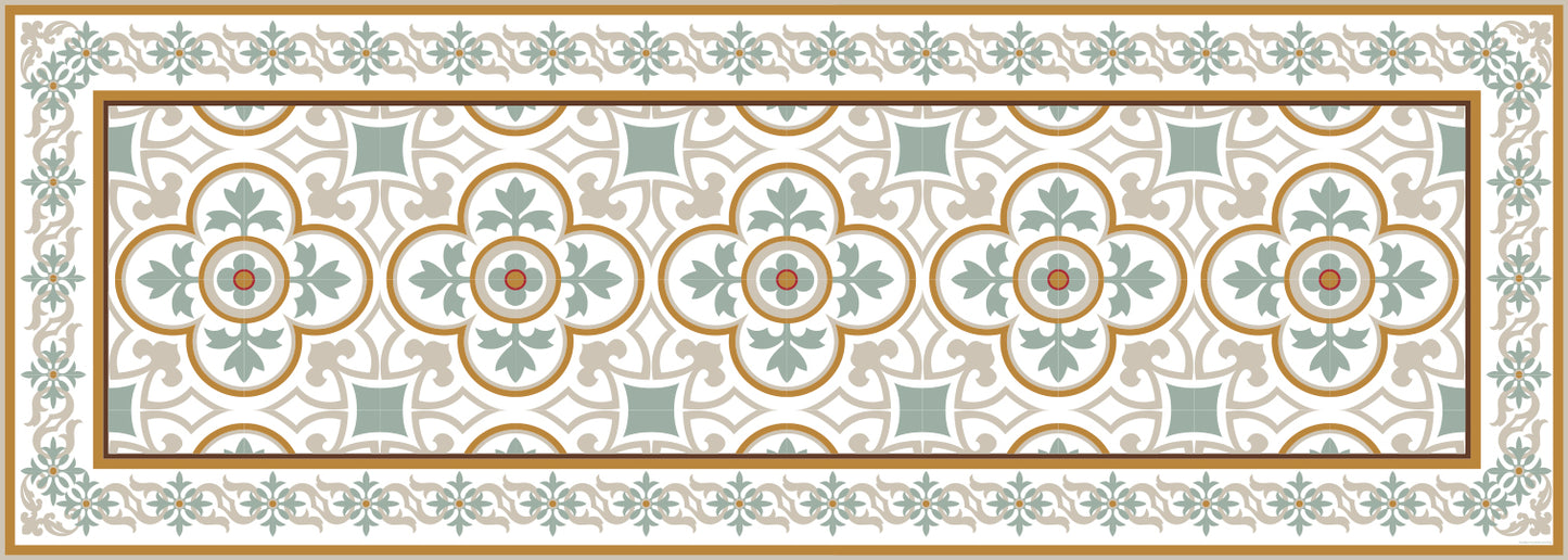 Runner 2.5x7 - Mint / Earthy Tile