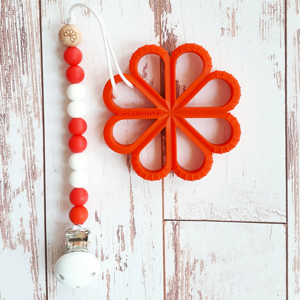 Red Flower Teether | Modern Function Home