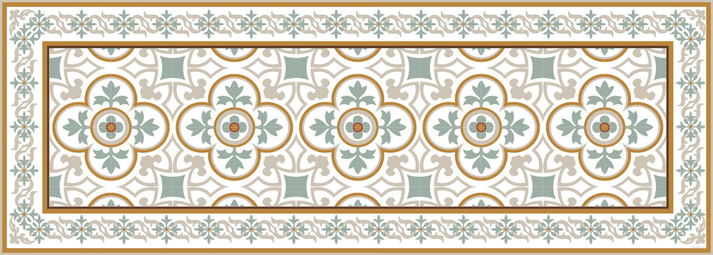 Runner 2.5x7 - Mint / Earthy Tile