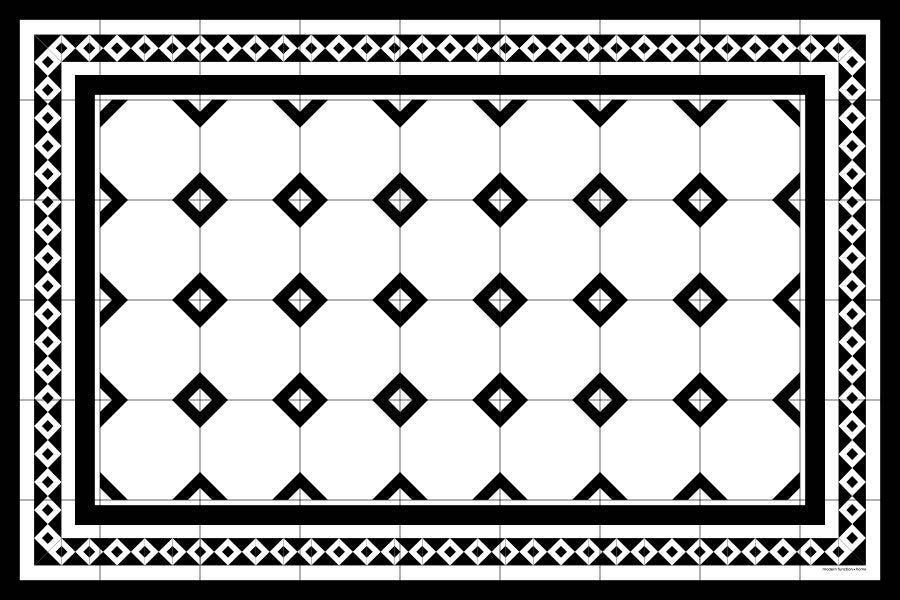 Mudroom 4x5' - Classic B&W Tile