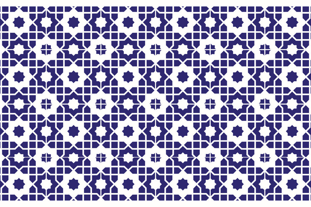 Kitchen Mat 2x3' - Indigo Tile