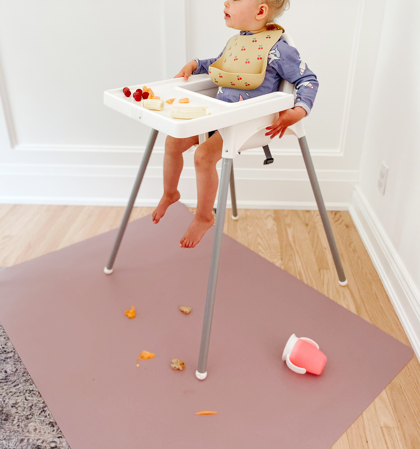 High Chair Mat 4X3 - Dusty Rose